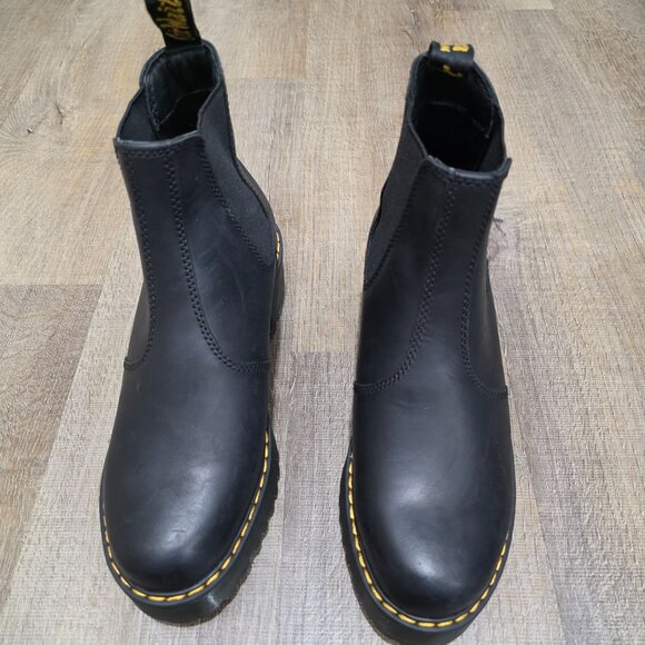 Dr. Martens Rometty Black Leather Platform Chelsea Boots Women’s 6LUS / Men’s 5 - Picture 6 of 12